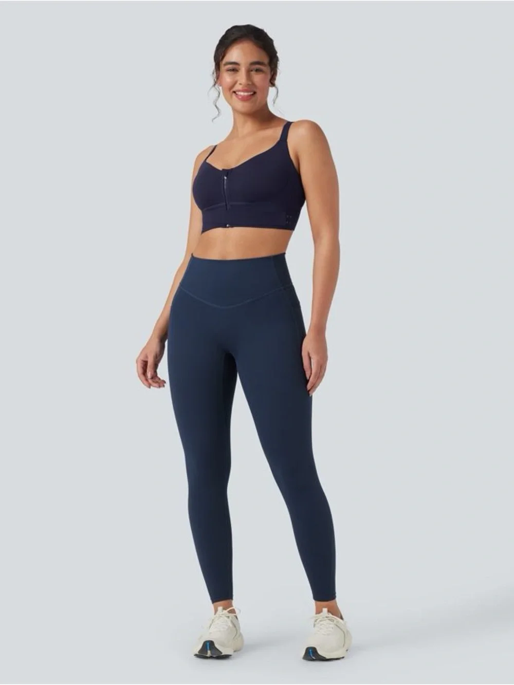 Halara SpeedWave™ Medium Support Push Up Zipper Adjustable Sports Bra large